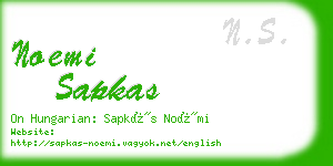 noemi sapkas business card